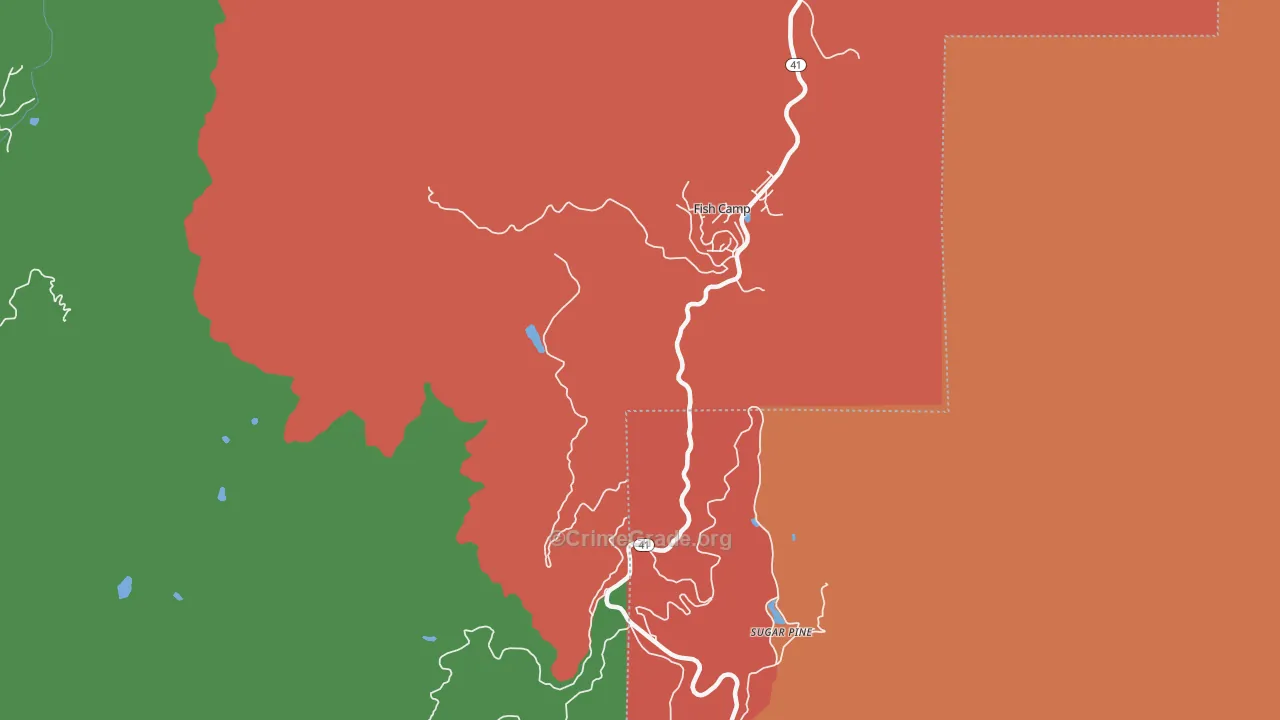 93623, CA Map of Drug-Related Crime Rates