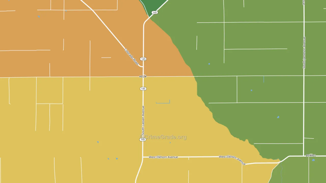 93627, CA Map of Drug-Related Crime Rates