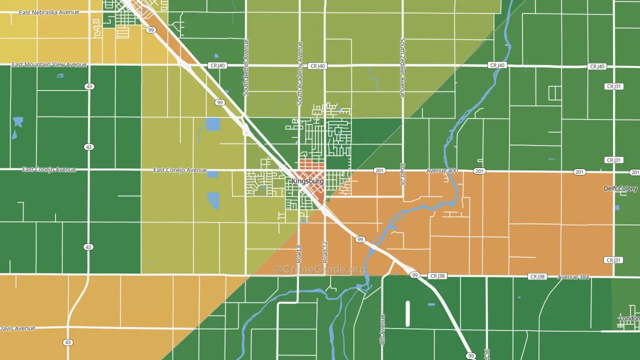 93631, CA Map of Drug-Related Crime Rates