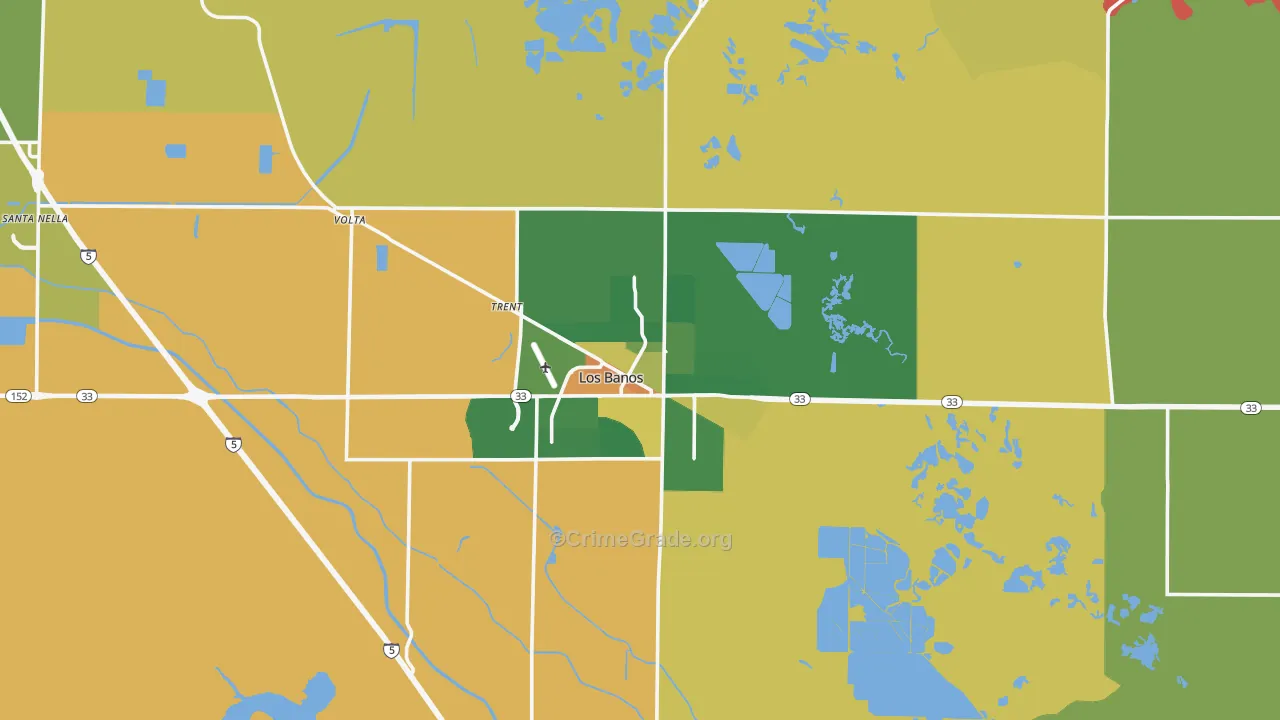 93635, CA Map of Drug-Related Crime Rates