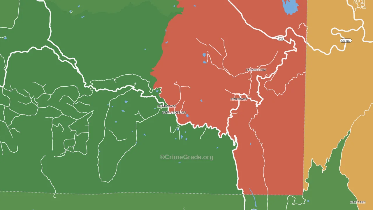 93641, CA Map of Drug-Related Crime Rates