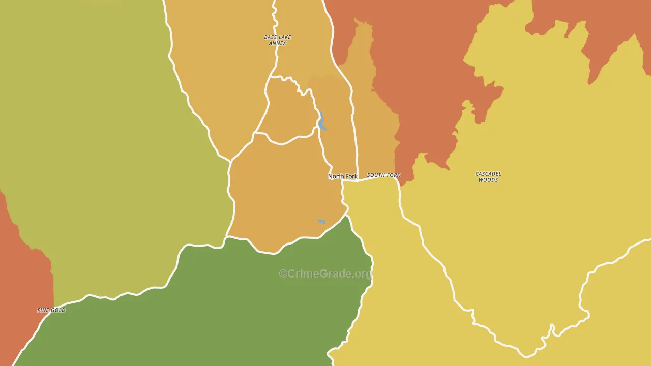 93643, CA Map of Drug-Related Crime Rates