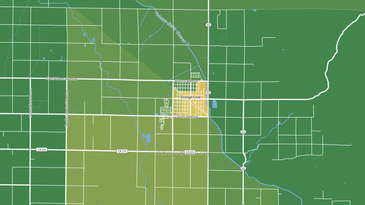 93646, CA Map of Drug-Related Crime Rates