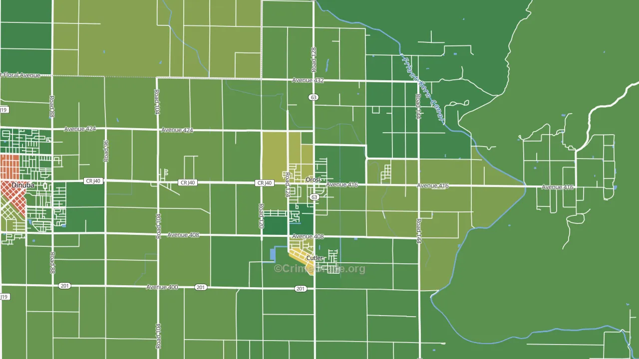 93647, CA Map of Drug-Related Crime Rates