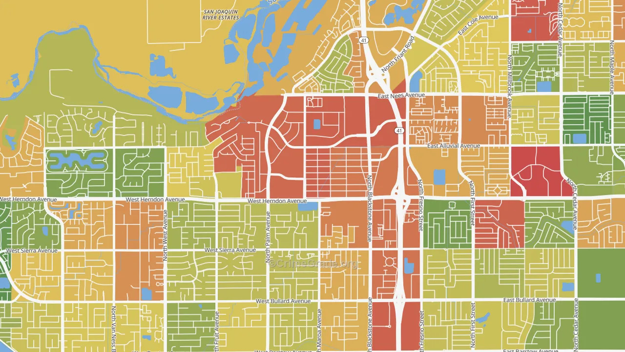 93650, CA Map of Drug-Related Crime Rates