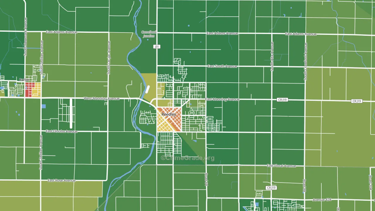 93654, CA Map of Drug-Related Crime Rates
