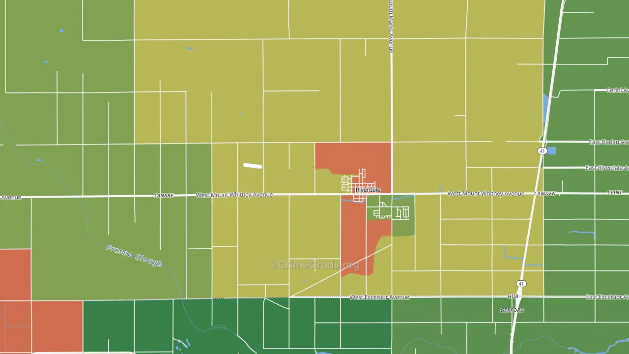 93656, CA Map of Drug-Related Crime Rates