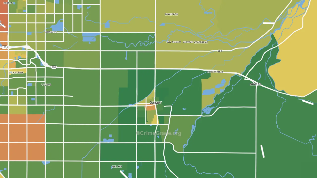 93657, CA Map of Drug-Related Crime Rates