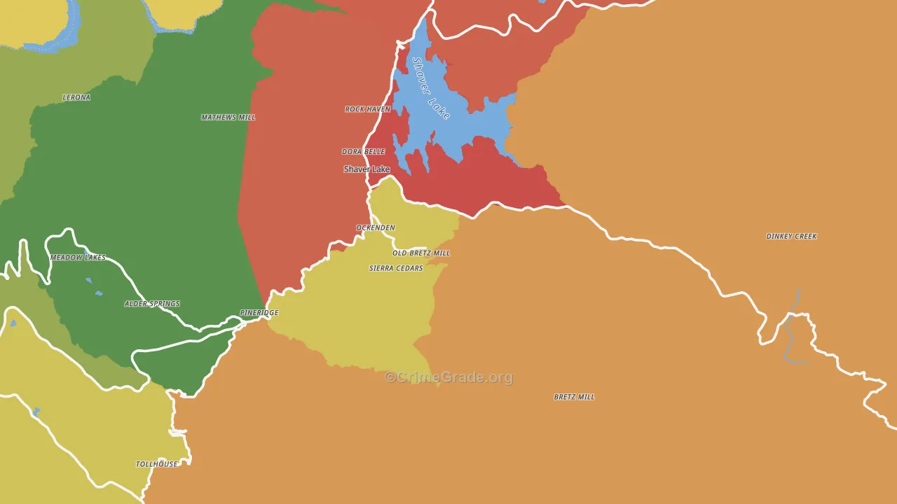 93664, CA Map of Drug-Related Crime Rates
