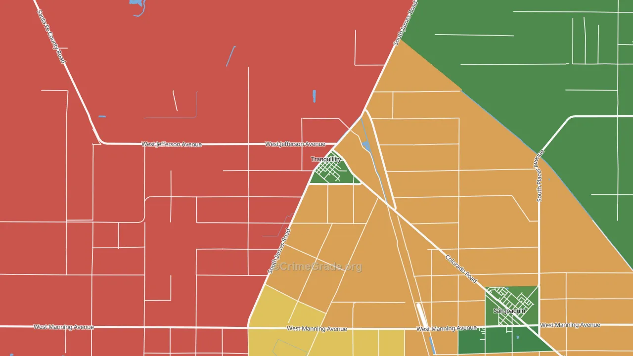 93668, CA Map of Drug-Related Crime Rates