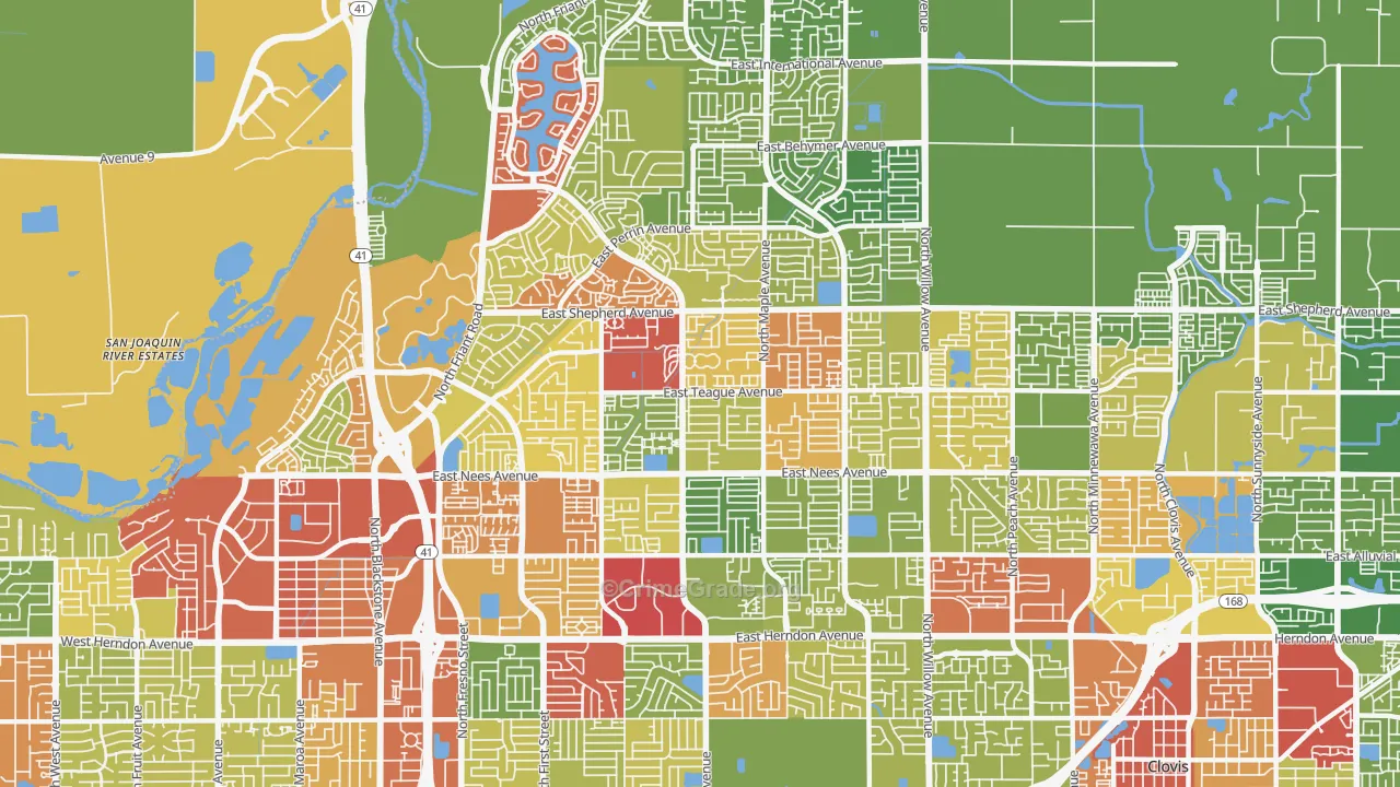 93720, CA Map of Drug-Related Crime Rates