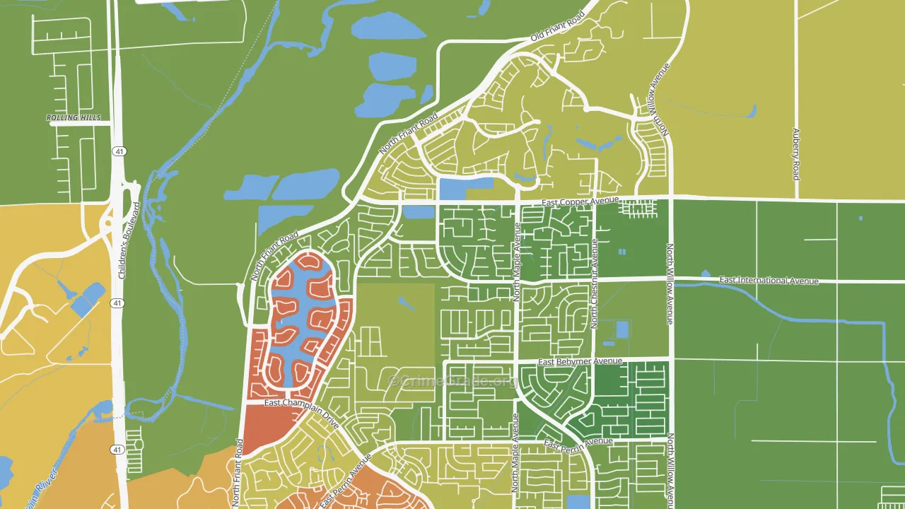 93730, CA Map of Drug-Related Crime Rates