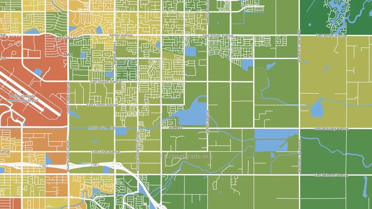 93737, CA Map of Drug-Related Crime Rates