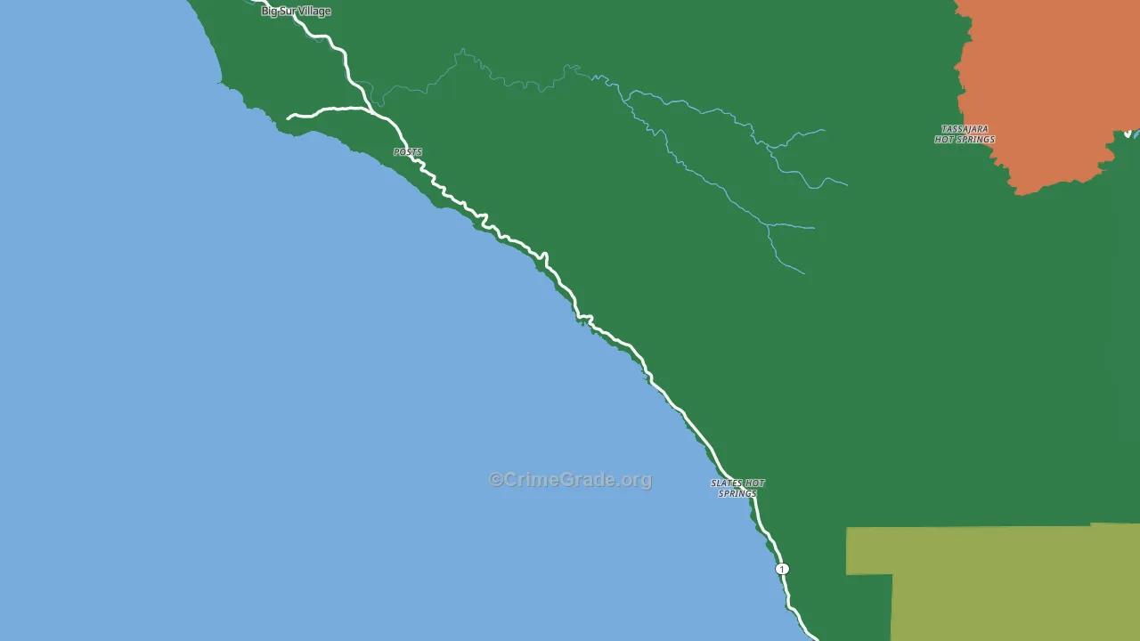93920, CA Map of Drug-Related Crime Rates