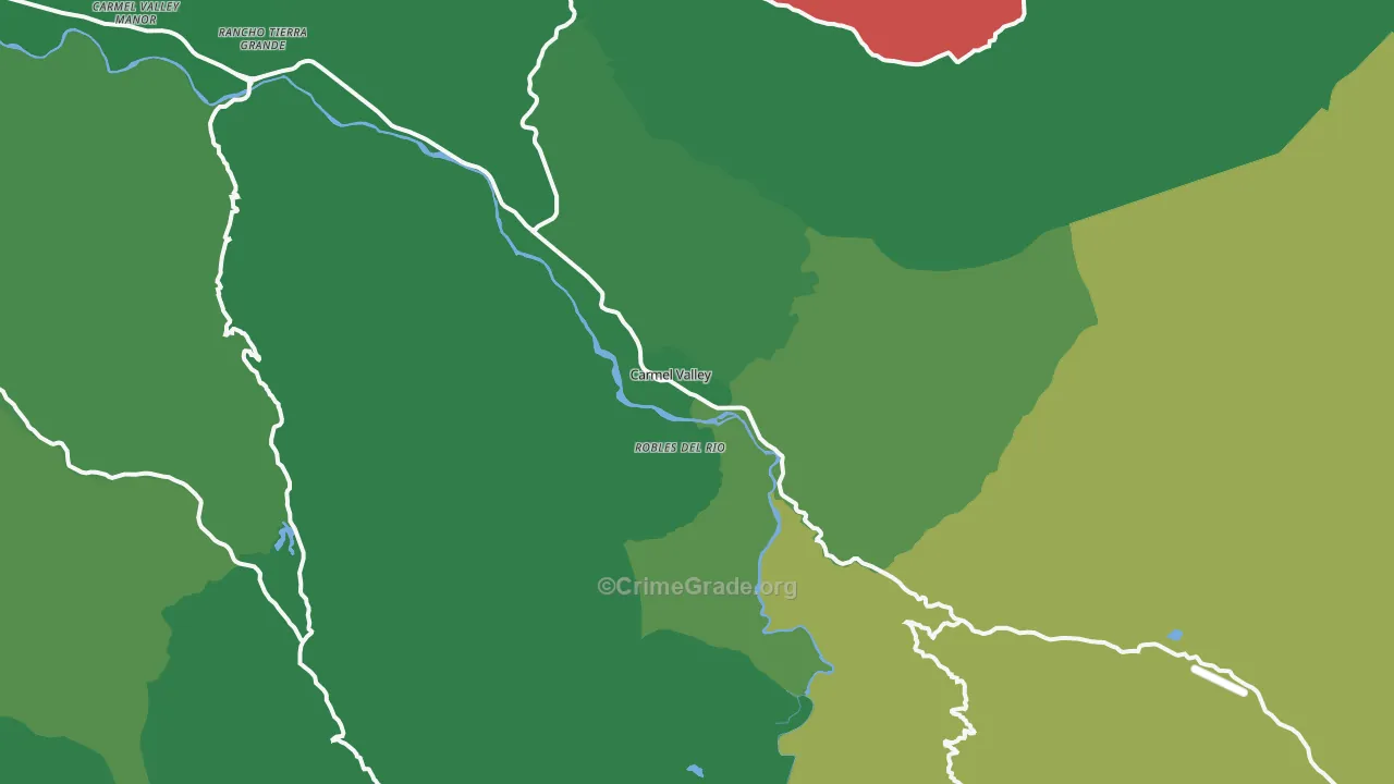 93924, CA Map of Drug-Related Crime Rates