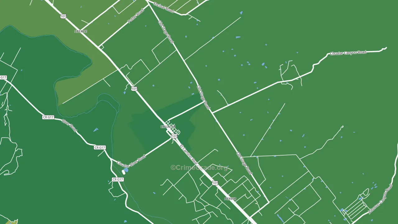 93925, CA Map of Drug-Related Crime Rates