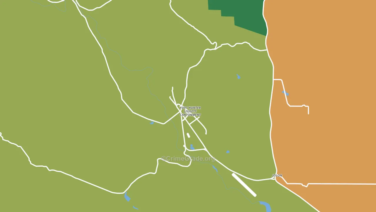 93928, CA Map of Drug-Related Crime Rates