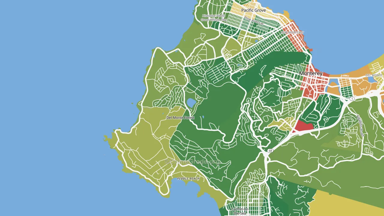 93953, CA Map of Drug-Related Crime Rates