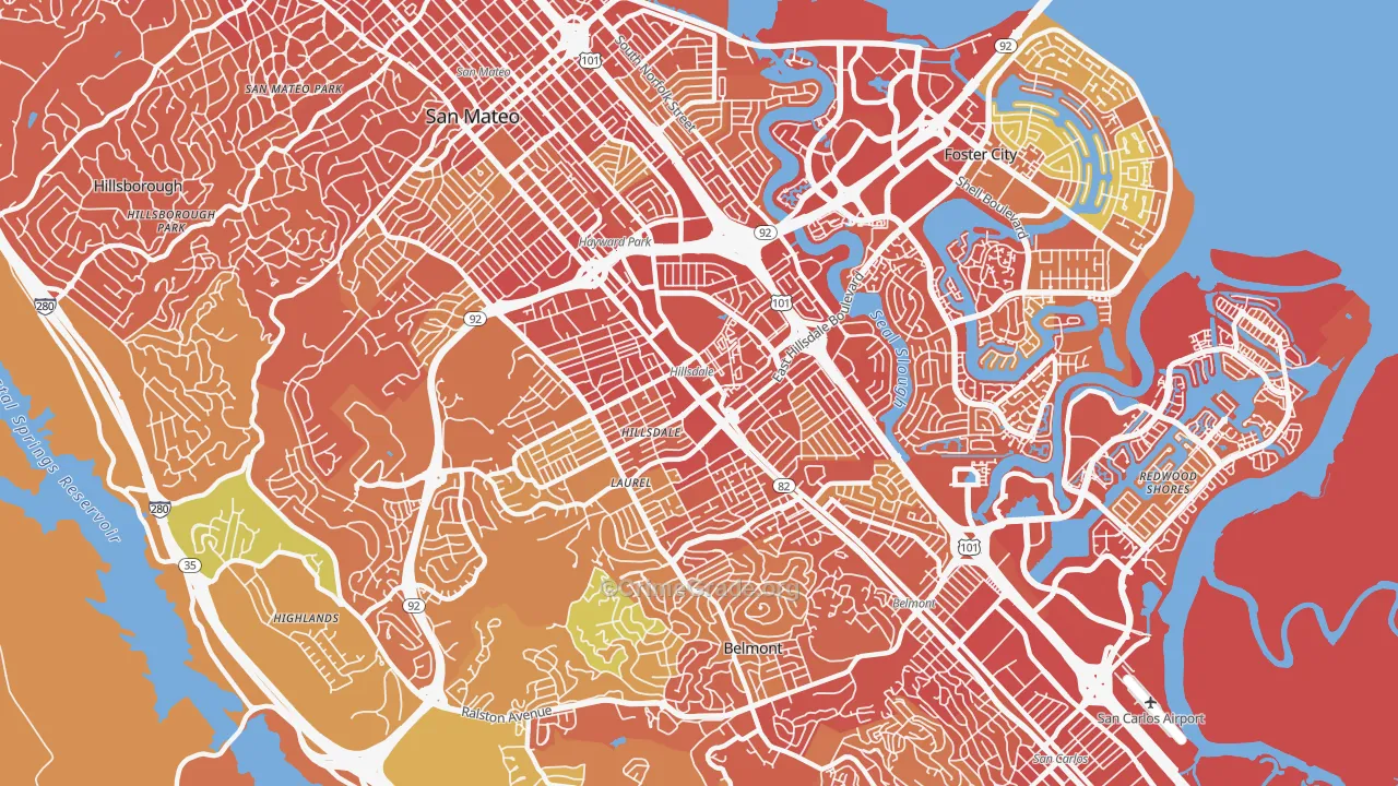94403, CA Map of Drug-Related Crime Rates