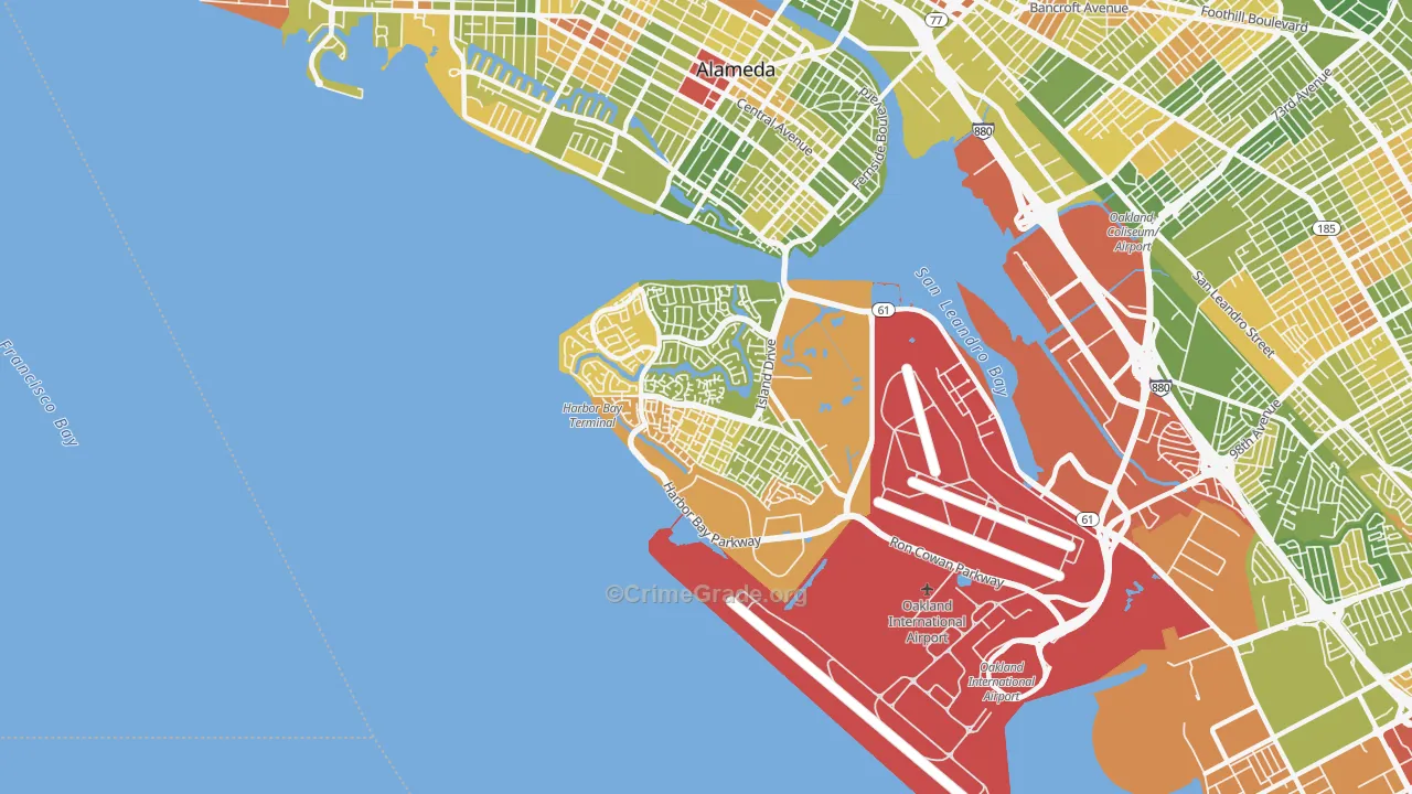 94502, CA Map of Drug-Related Crime Rates