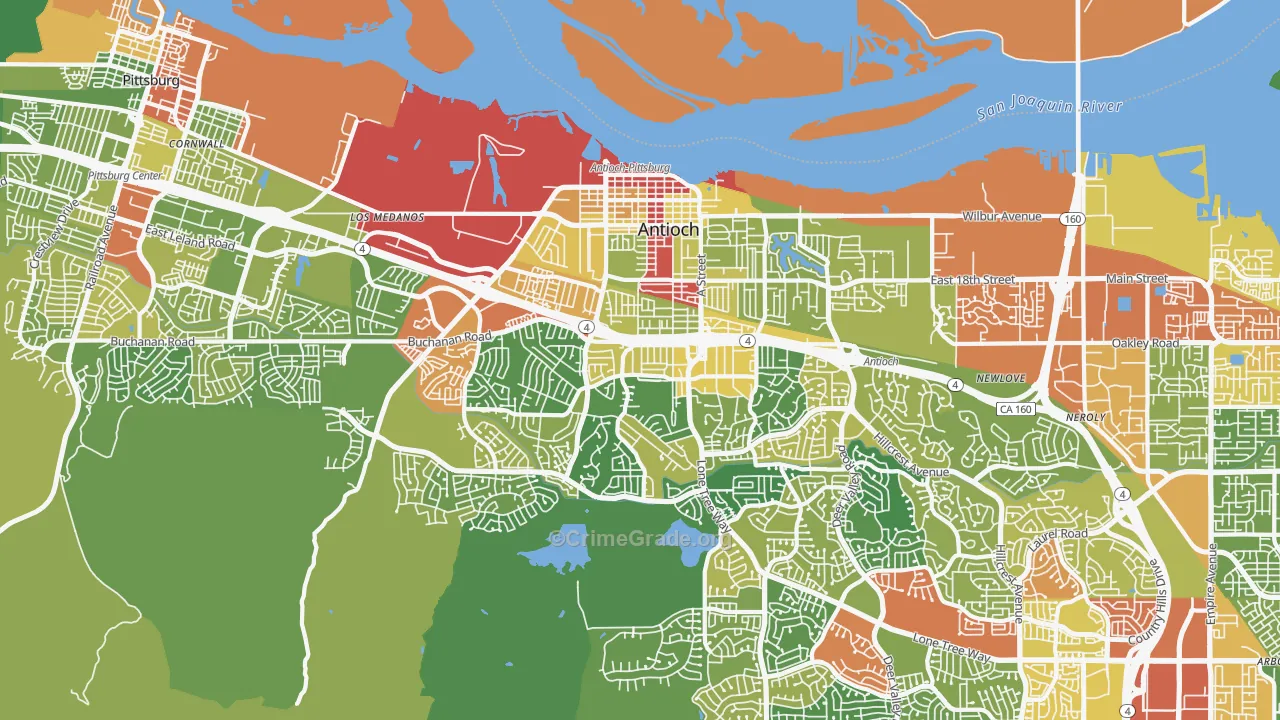 94509, CA Map of Drug-Related Crime Rates