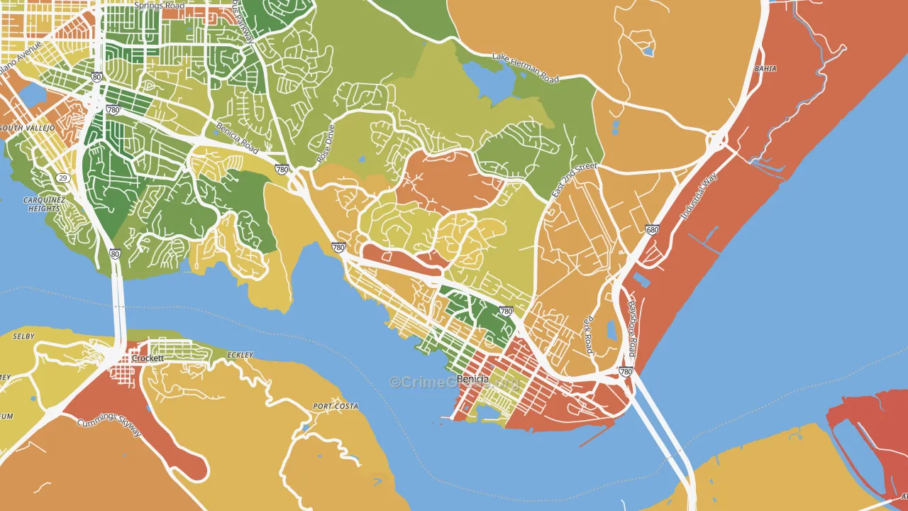 94510, CA Map of Drug-Related Crime Rates