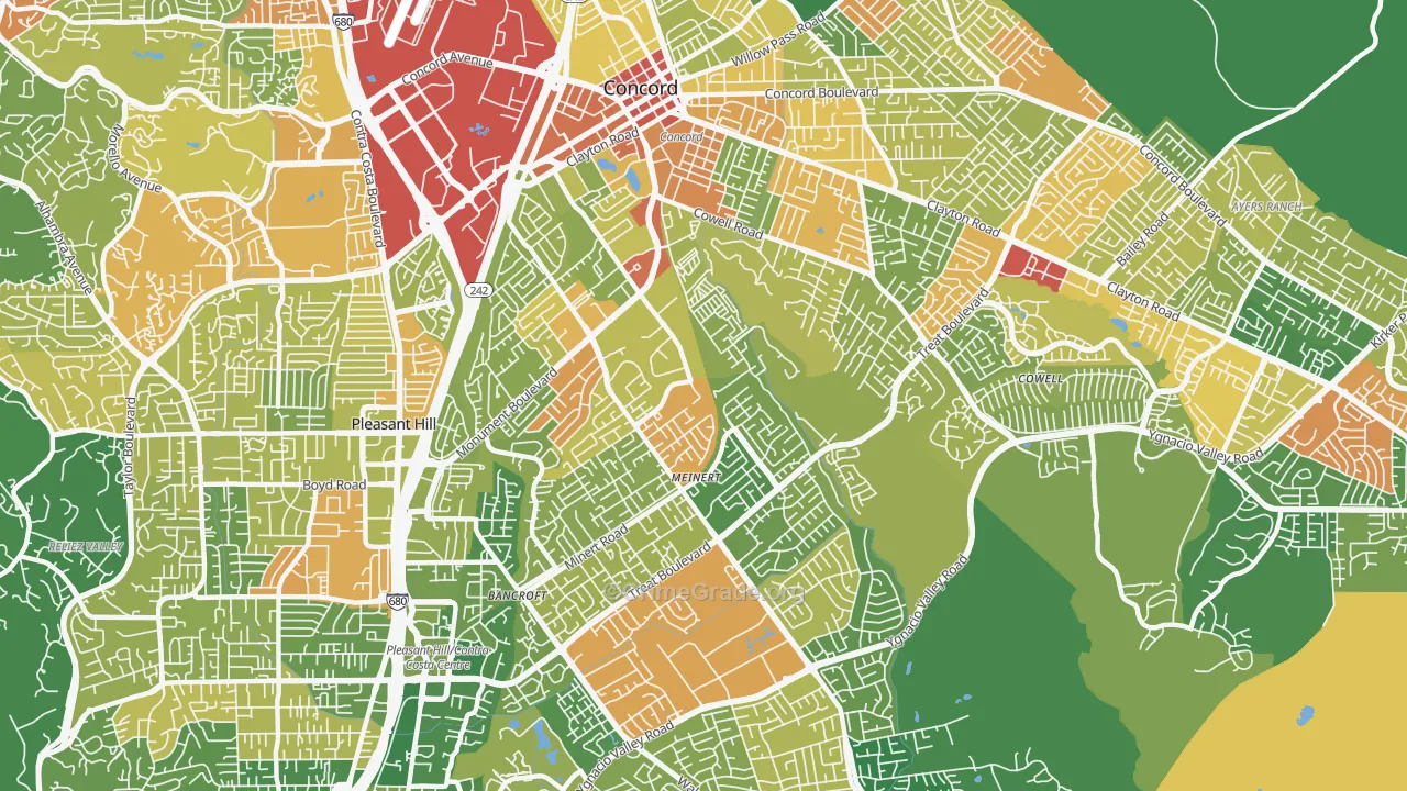94518, CA Map of Drug-Related Crime Rates