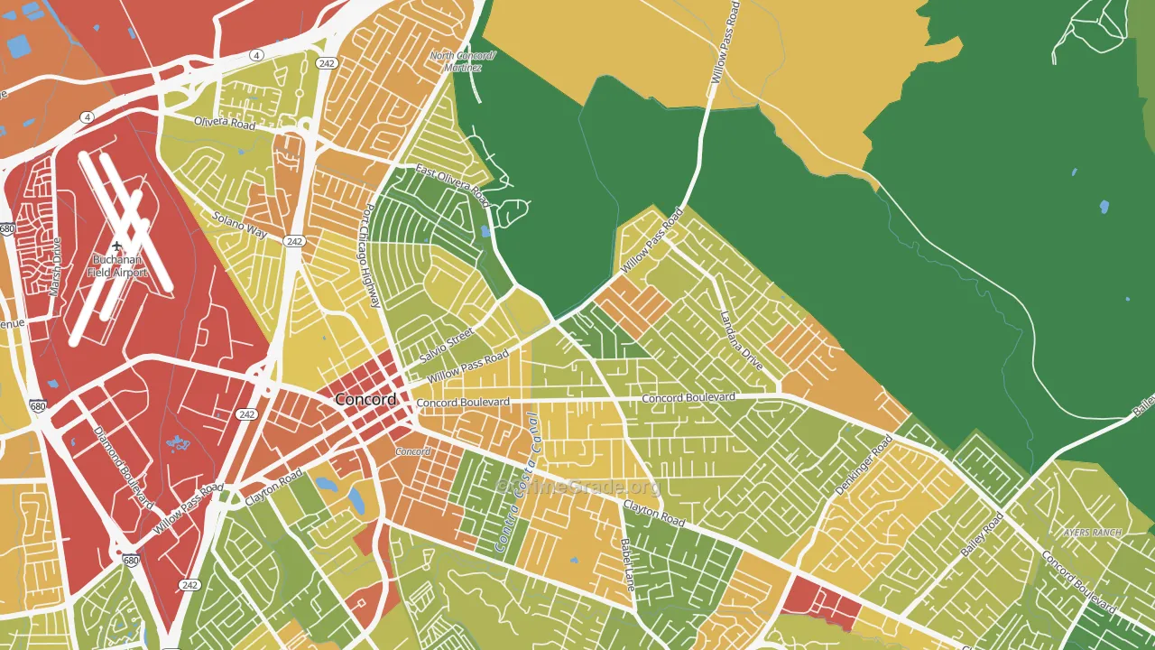 94519, CA Map of Drug-Related Crime Rates
