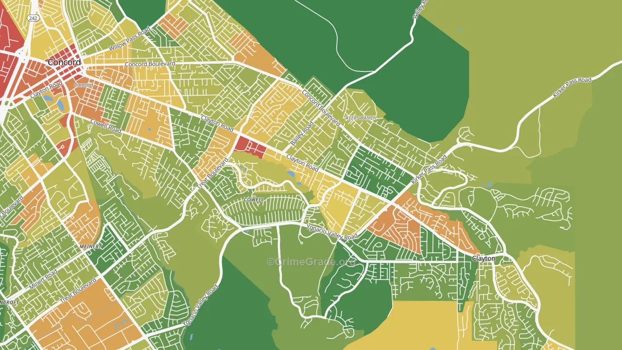 94521, CA Map of Drug-Related Crime Rates