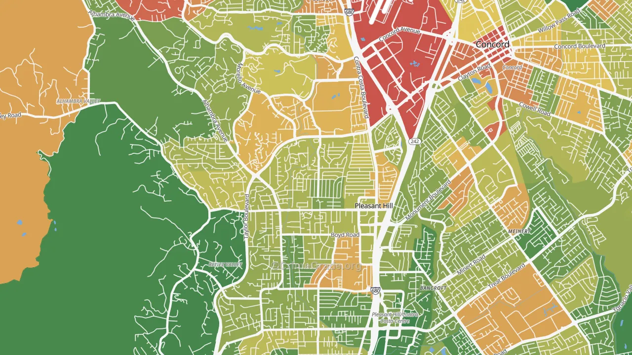 94523, CA Map of Drug-Related Crime Rates