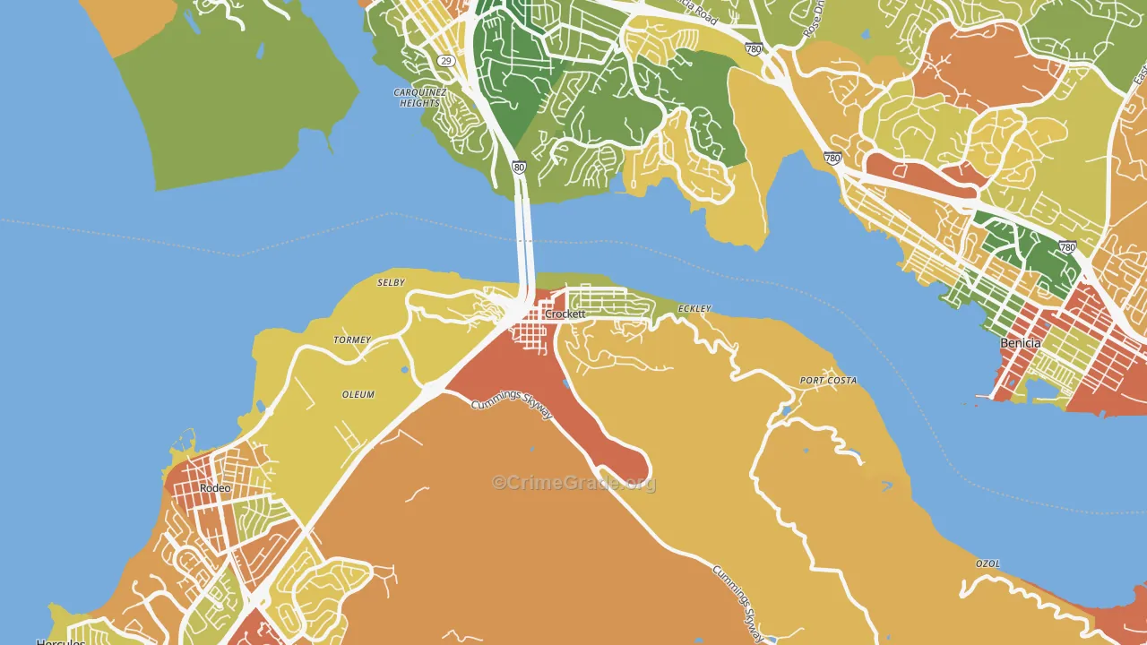 94525, CA Map of Drug-Related Crime Rates
