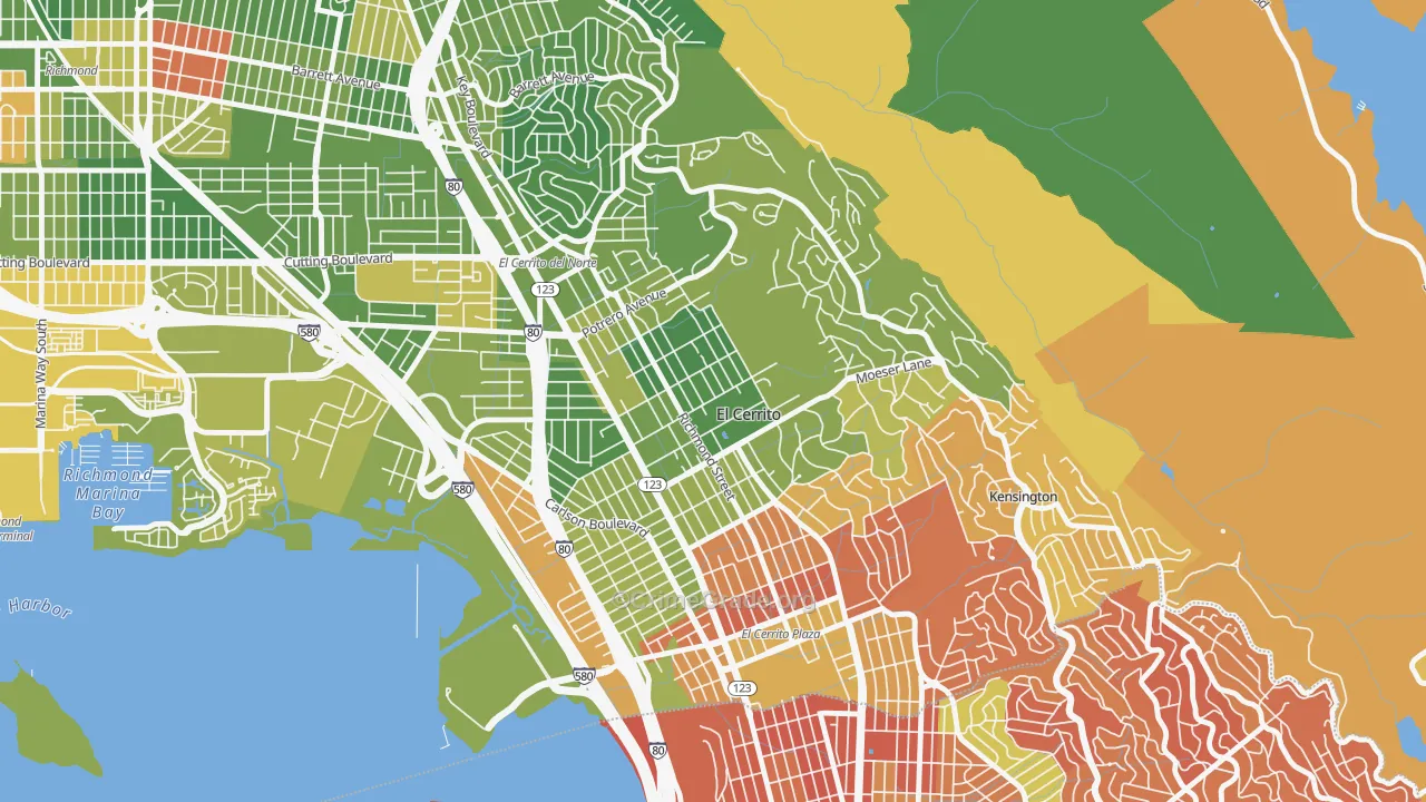 94530, CA Map of Drug-Related Crime Rates
