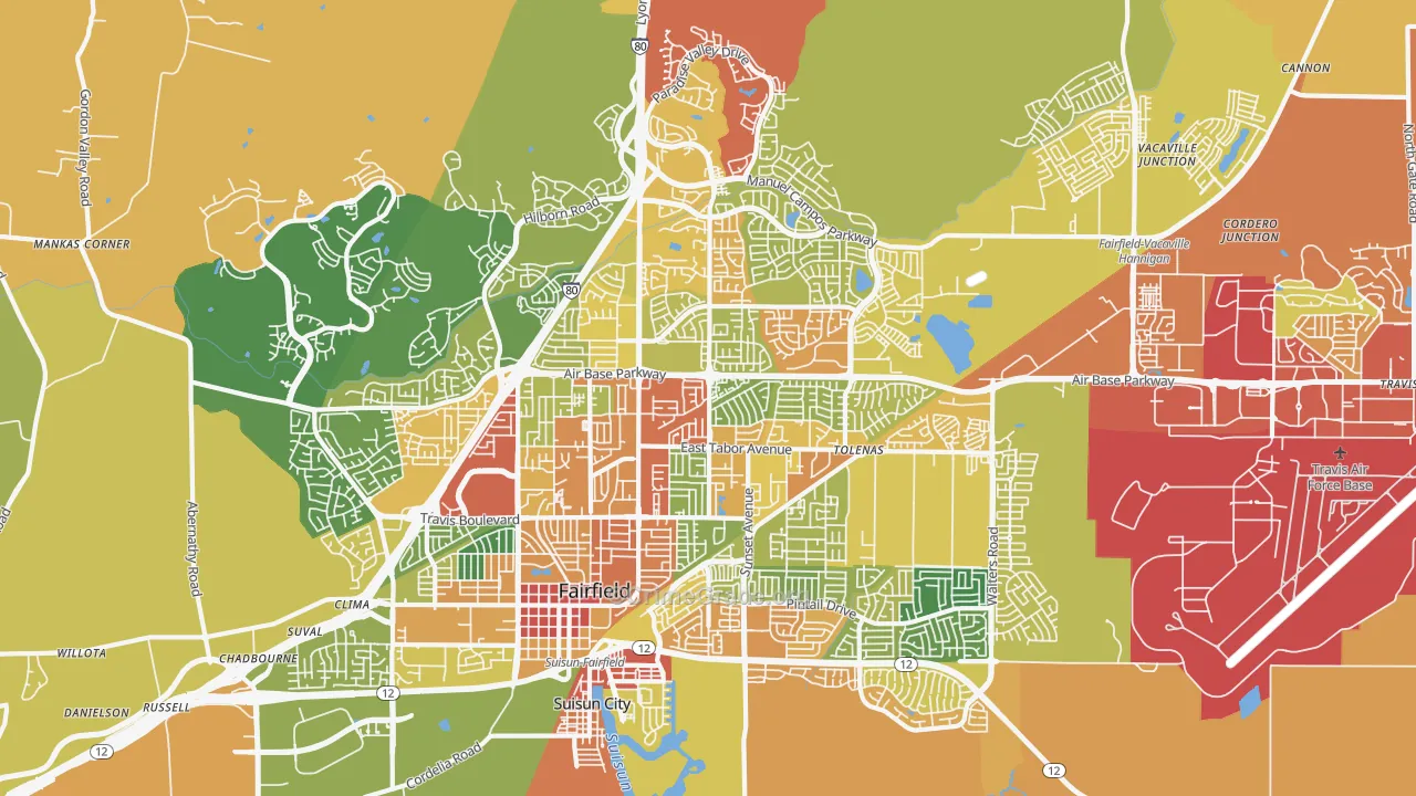 94533, CA Map of Drug-Related Crime Rates