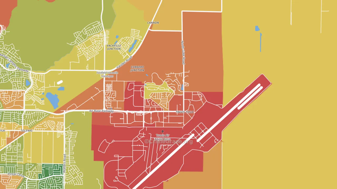 94535, CA Map of Drug-Related Crime Rates