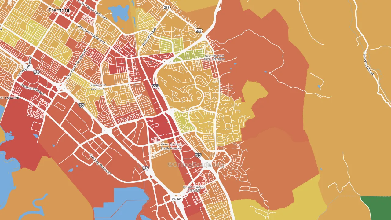 94539, CA Map of Drug-Related Crime Rates