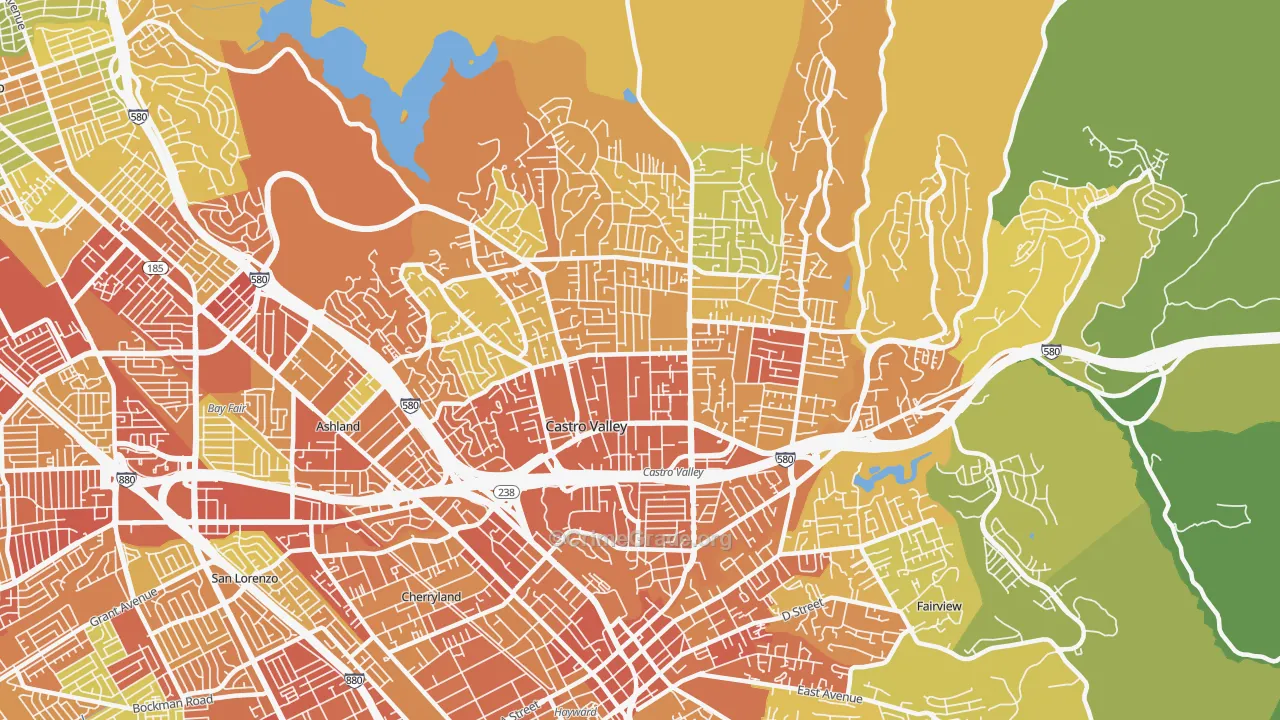 94546, CA Map of Drug-Related Crime Rates