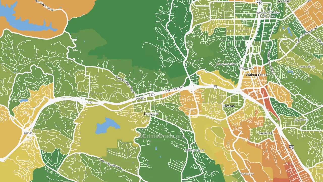 94549, CA Map of Drug-Related Crime Rates