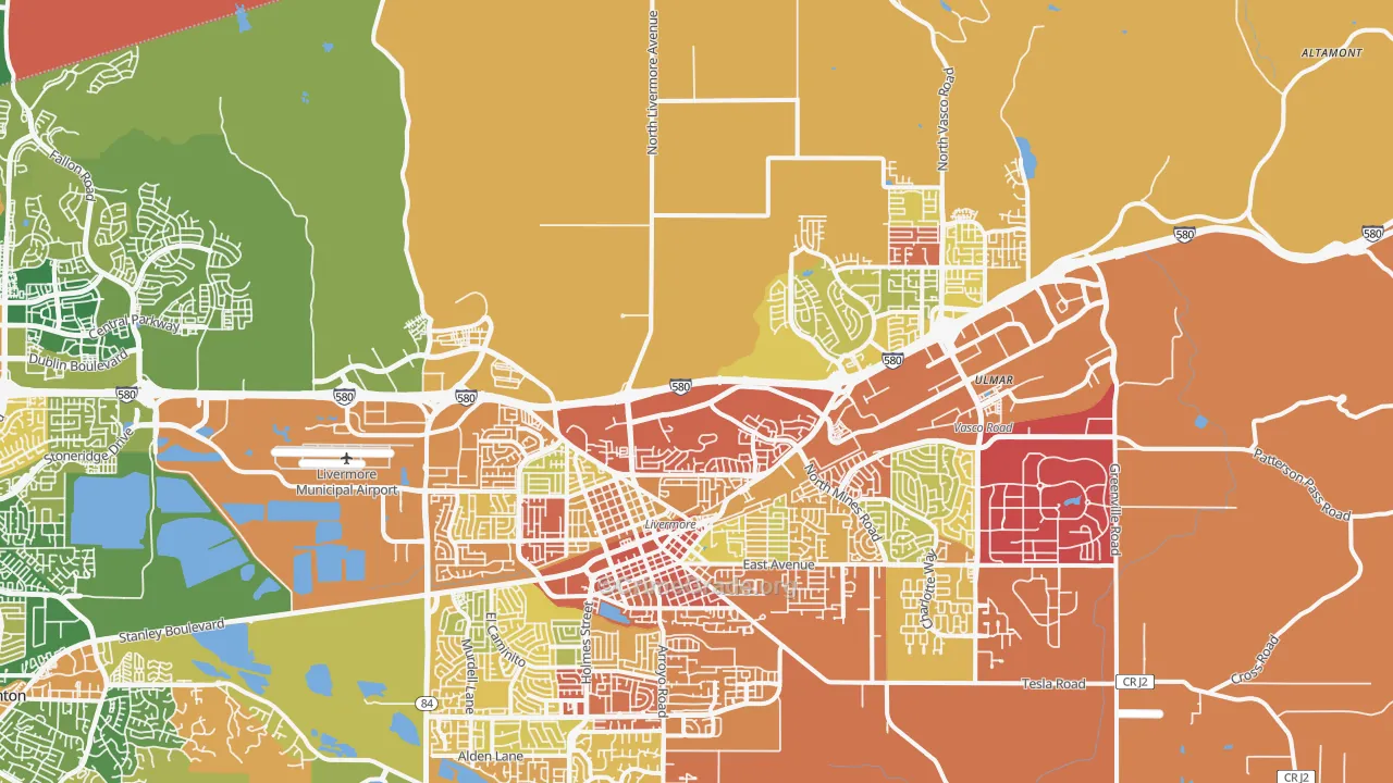 94551, CA Map of Drug-Related Crime Rates