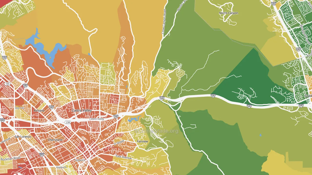 94552, CA Map of Drug-Related Crime Rates