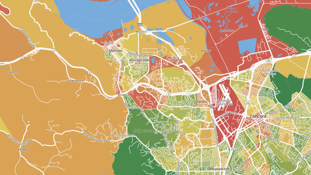 94553, CA Map of Drug-Related Crime Rates