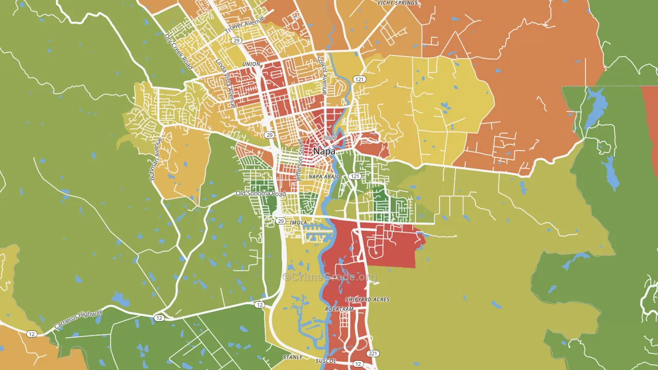 94559, CA Map of Drug-Related Crime Rates