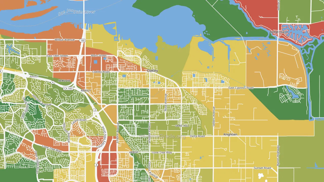 94561, CA Map of Drug-Related Crime Rates