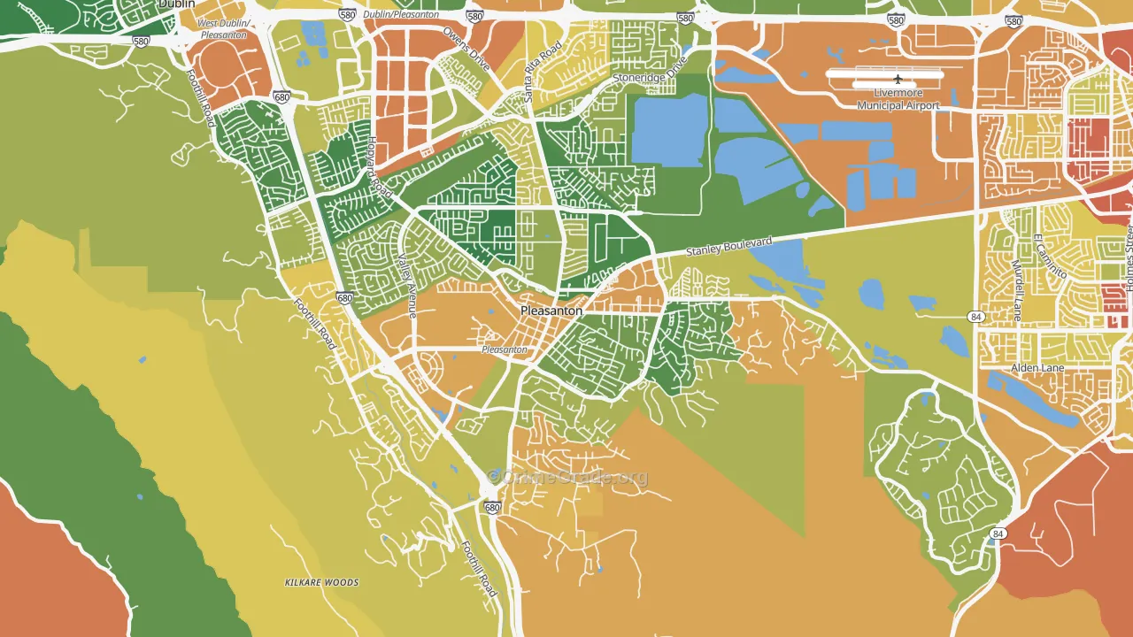 94566, CA Map of Drug-Related Crime Rates