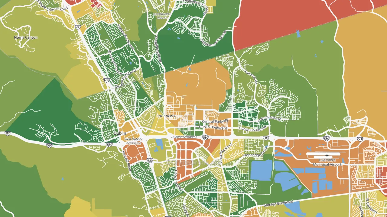 94568, CA Map of Drug-Related Crime Rates