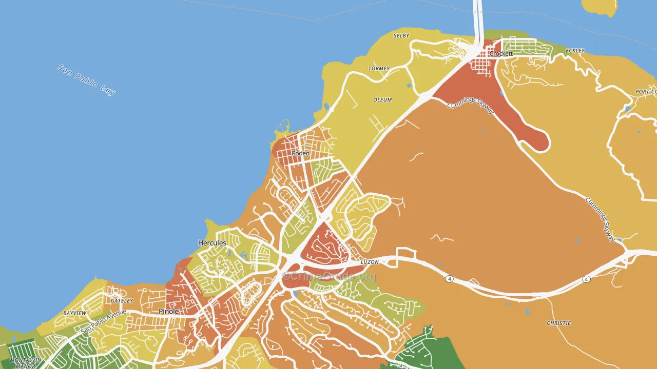 94572, CA Map of Drug-Related Crime Rates