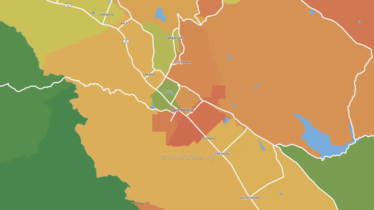 94574, CA Map of Drug-Related Crime Rates