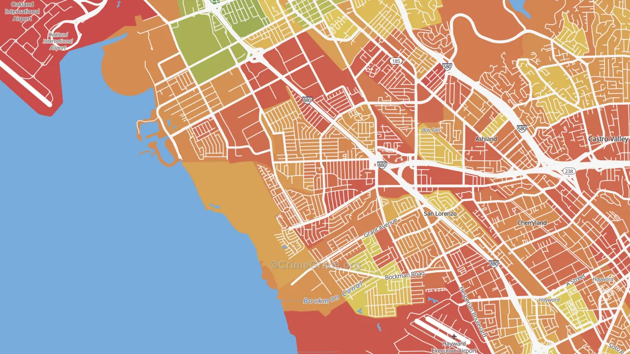 94579, CA Map of Drug-Related Crime Rates