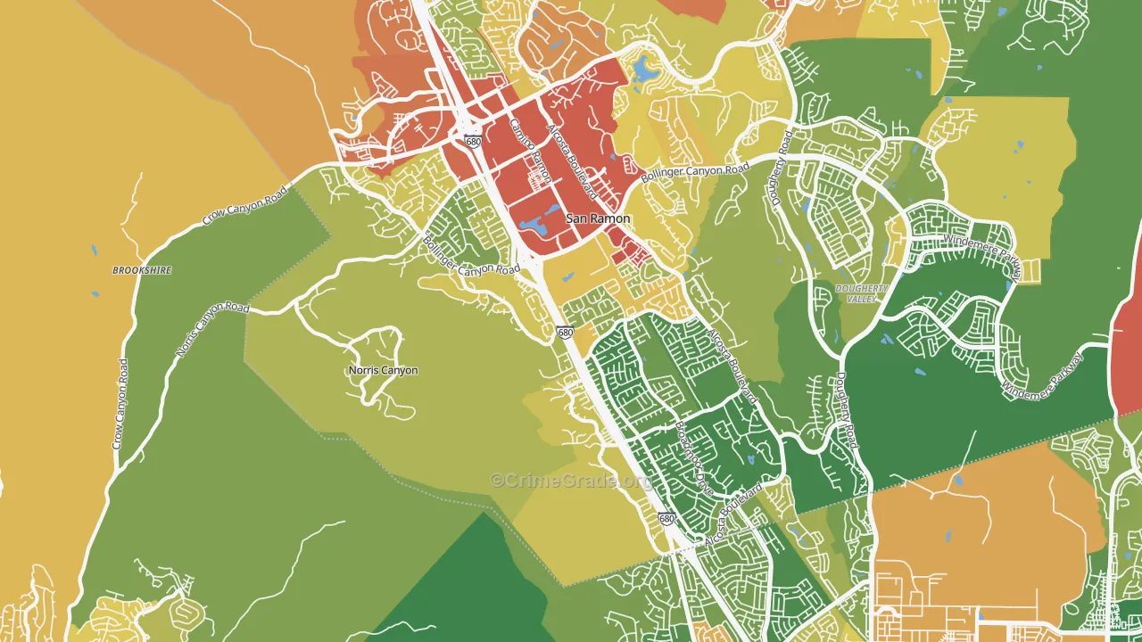 94583, CA Map of Drug-Related Crime Rates