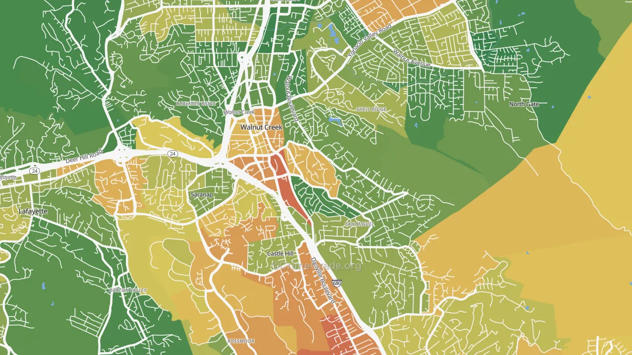 94596, CA Map of Drug-Related Crime Rates