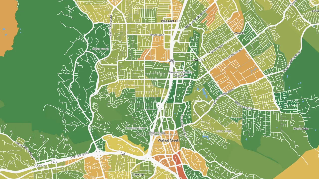 94597, CA Map of Drug-Related Crime Rates